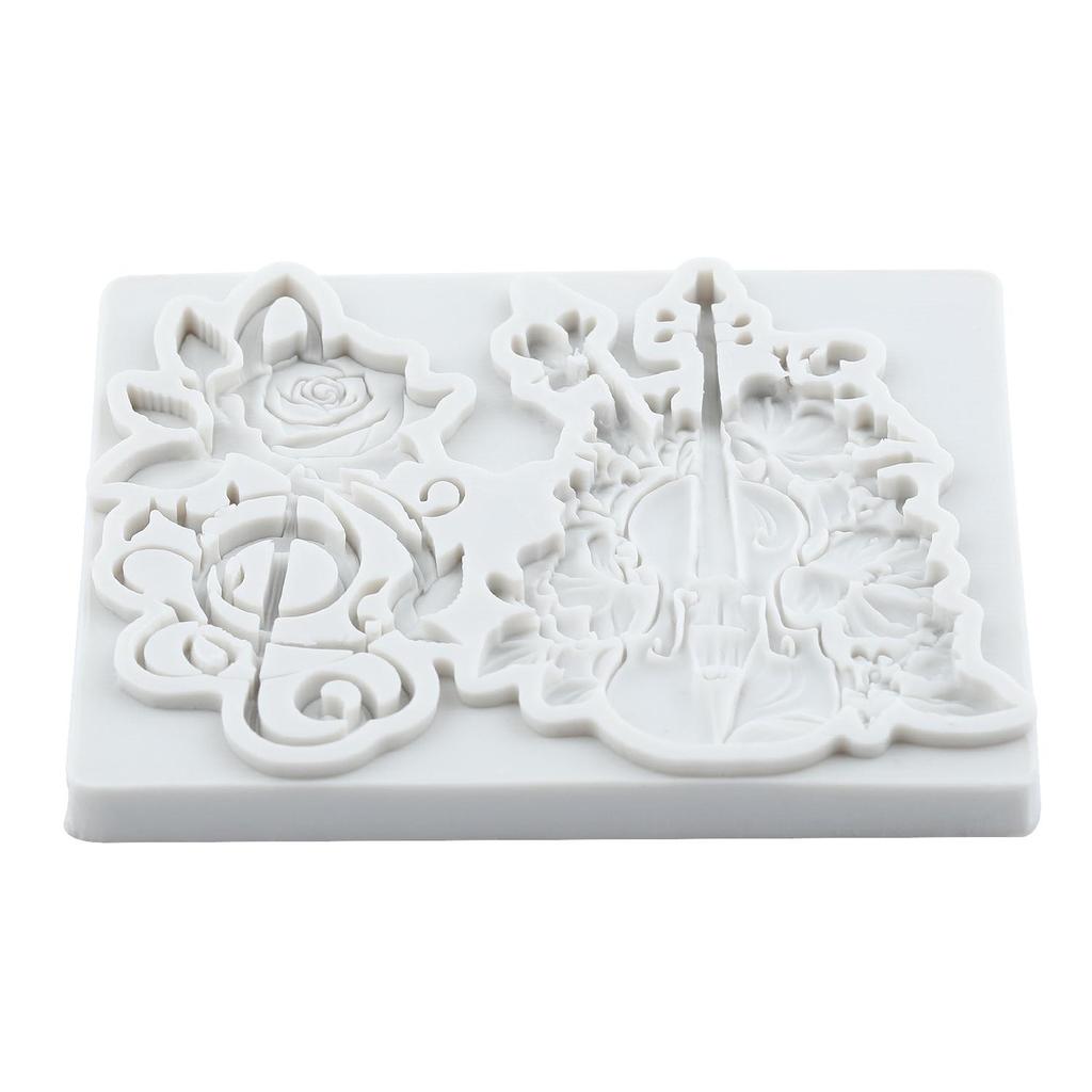 Music Note Silicone Molds Guitar Fondant Mold Cake Decorating Tools Cupcake Topper Chocolate Candy Craft Gum Paste Polymer Clay
