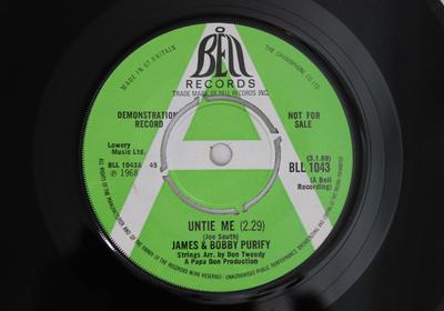 7inch Record JAMES  BOBBY PURIFY  Untie Me  Were Finally Gonna Make BLL1043PROMO BELL 1968 UK SoulFunk Used