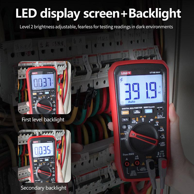UNI T Professional Digital Multimeter Tester UT15B MAX 1000V AC DC Voltage Meter Capacitor Tester True RMS Electric Multi Meter