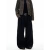 Kisko American Retro Washed Black Wide-Leg Double-Pleated Jeans Unisex Trendy Loose Versatile Floor-Length Pants
