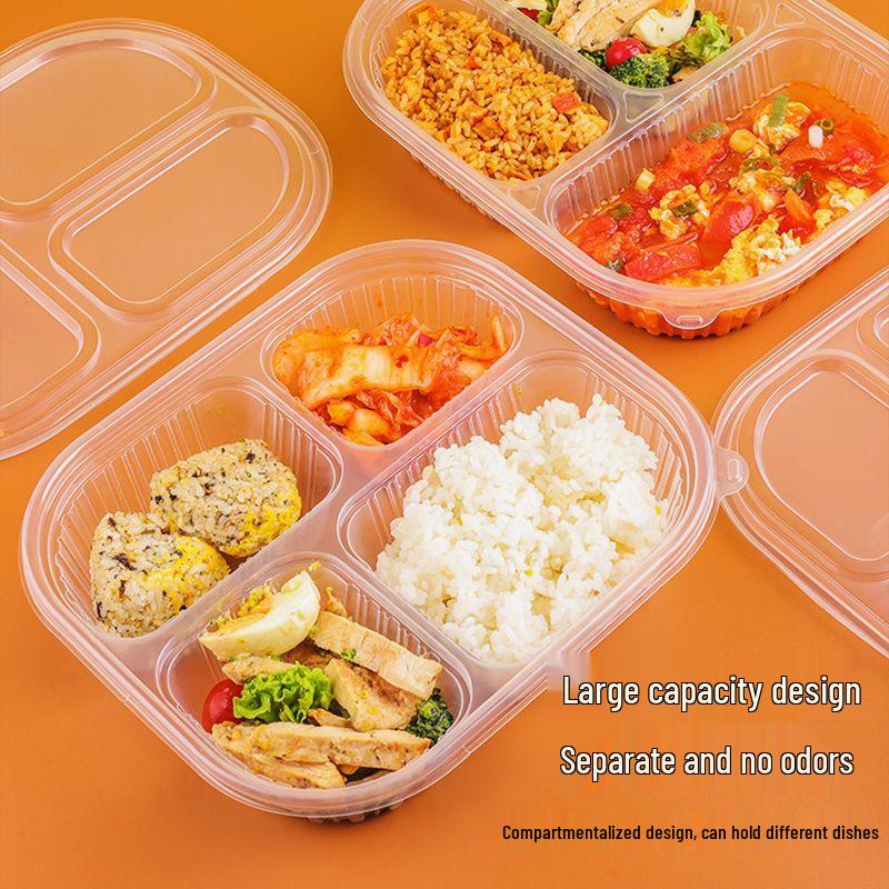 Disposable Multi-Compartment Lunch Box, Bento-Style Food-Grade Tray