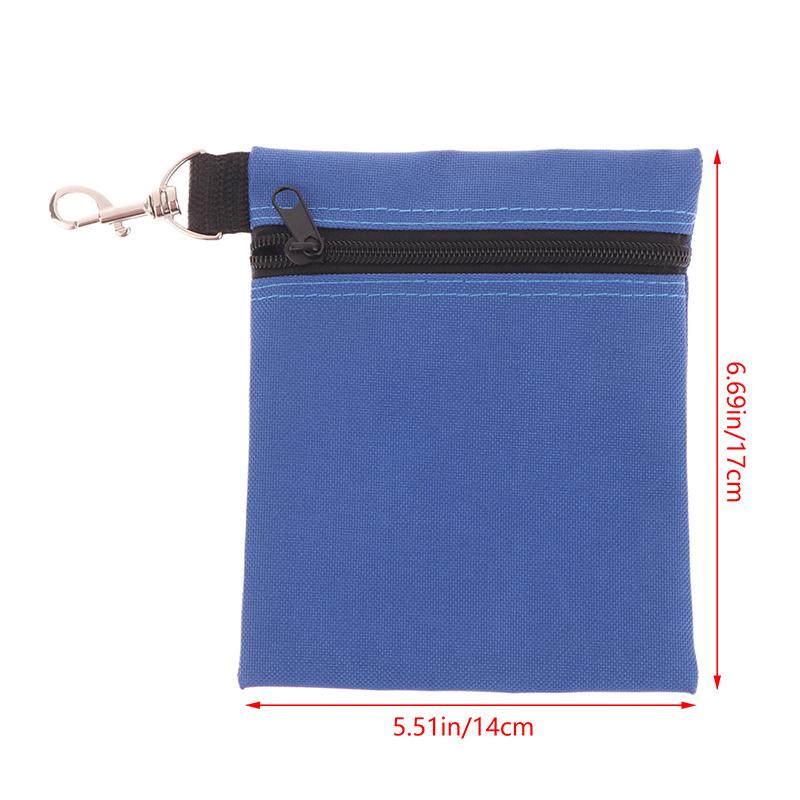 Golf Ball Carrier Bag With Metal Lobster Buckle Portable Golf Tee Holder Container Case Golf Ball Zipper Golf Ball Waist Pouch