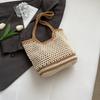 Hollow woven bag women's summer new knitted bag large capacity shoulder messenger tote bag vacation beach bag