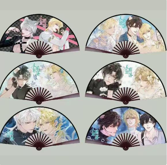 Delta Action 8-inch Cartoon Folding Fan: Double-Sided, Portable Student Cool Fan for Summer