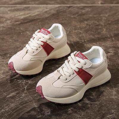 Ins Korean Version of the New Dad Shoes Girl 2025 Spring Student Running Sports Thick Sole Height Casual Street Shot JCA05