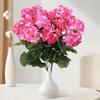 2 Pcs 12.6inch Artificial Geraniums Flowers Nonwoven Faux Geranium Floral Bushes No Upkeep Required Indoor Home Decor