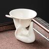 Soporte para Colador de Té de Porcelana Blanca Bandeja para Verter Té Portavasos Colador de Té Accesorios para Preparar Té Chino Sle
