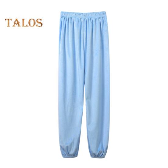 Calças de pijama com estampa de elefante de desenho animado, pernas largas, design feminino, masculino, calças de salão, cós elástico, cintura média, calças de pijama