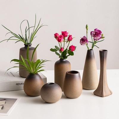 Kinų retro Zen keraminis mini vazonas žaliems augalams ir gėlėms - Svetainės dekoravimo ornamentas