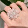 Silver Geometric Lava Open Ring: Versatile, Trendy, Unisex Design
