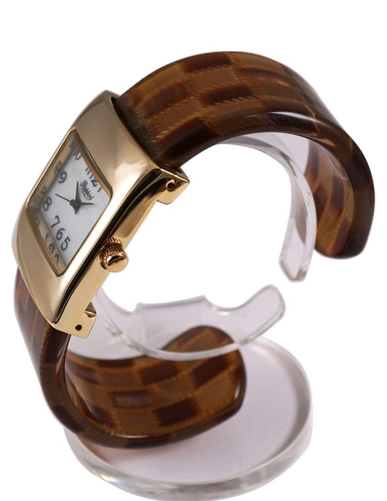 [Raport] Wristwatch Bangle Watch Wide Type Square Pattern