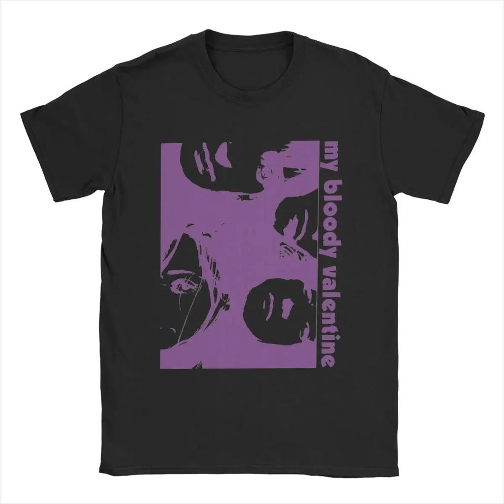 2024Summwe My Bloody Valentine T Shirts Vintage Tees Short Sleeve Crew Neck Clothes Pure Cotton Plus Size Tops streetwear