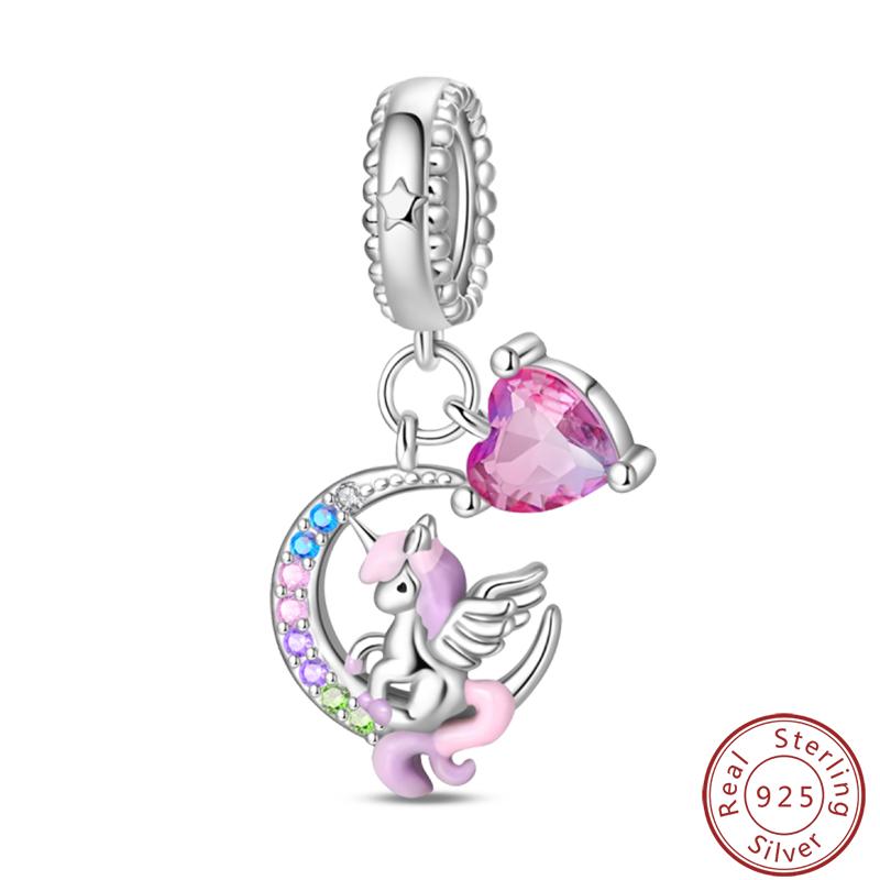Sweet Copper Princess Dress Rabbit Koala Rainbow Horse Cat Charms Beads 3Mm Diy Fine Jewelry Gifts