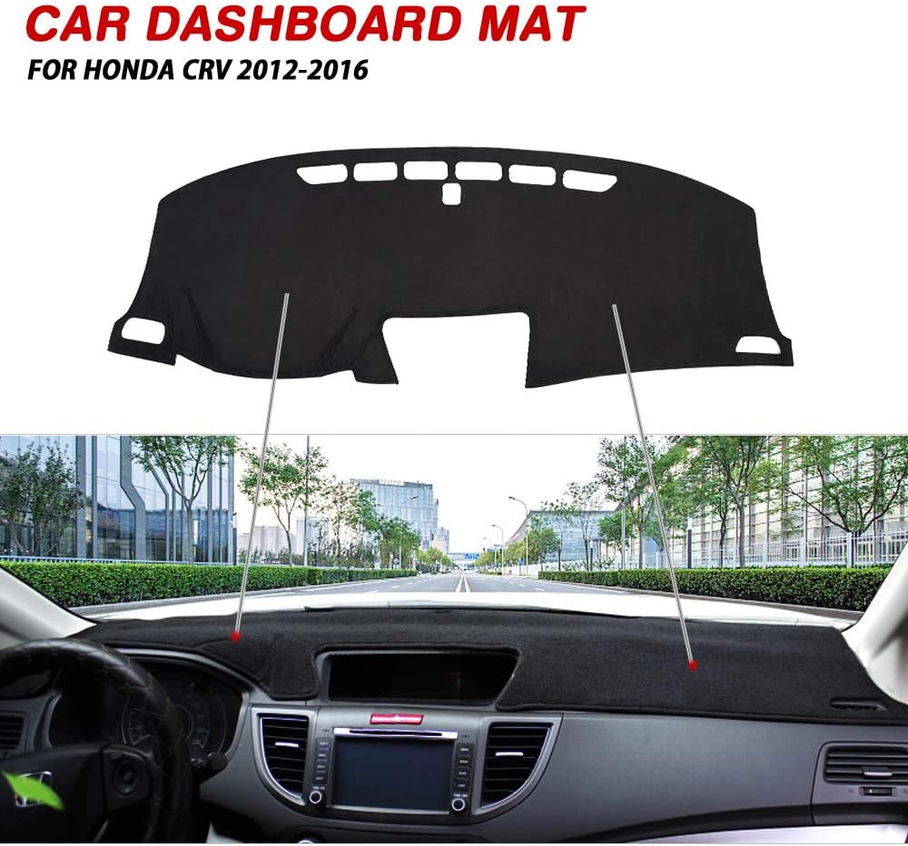For Honda CR-V 2012-2016 (CRV) Flannel Dashboard Cover - Non-Slip Dashboard Pad Sun Shade Anti-Glare Protector