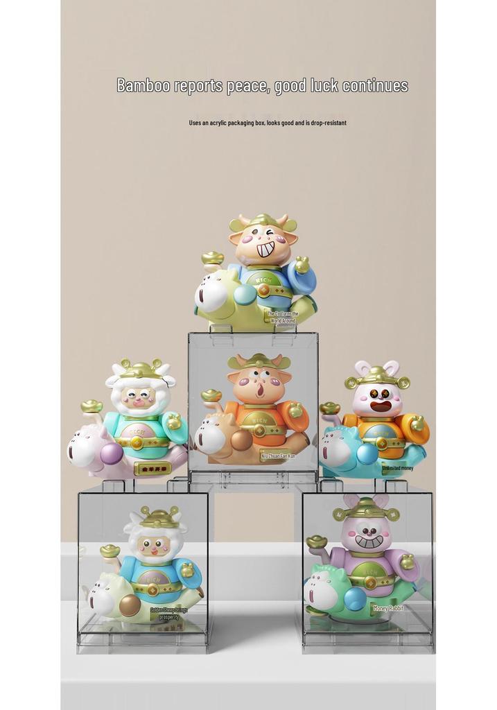 Trendy Resin Fortune Ornaments: Creative Blind Box Toys for Wealth and Luck