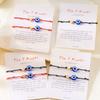 Simple Turkish Blue Evil Eye 7 Knot Braided Bracelet for Women Men Lucky Red Rope Handmade Bracelet Aesthetics Party Jewelry