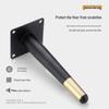 Minimalist Black & Gold Metal Furniture Legs - Straight/Inclined Cone for Sofas, Cabinets, TV Stands, Coffee Tables