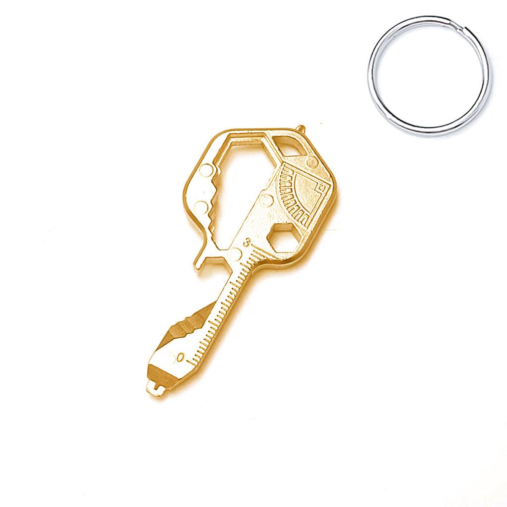 Multifunktionell nyckelring i zinklegering med skruvmejsel & flasköppnare, Bärbar kreativ karbinhake för EDC Utomhus Hemmabruk