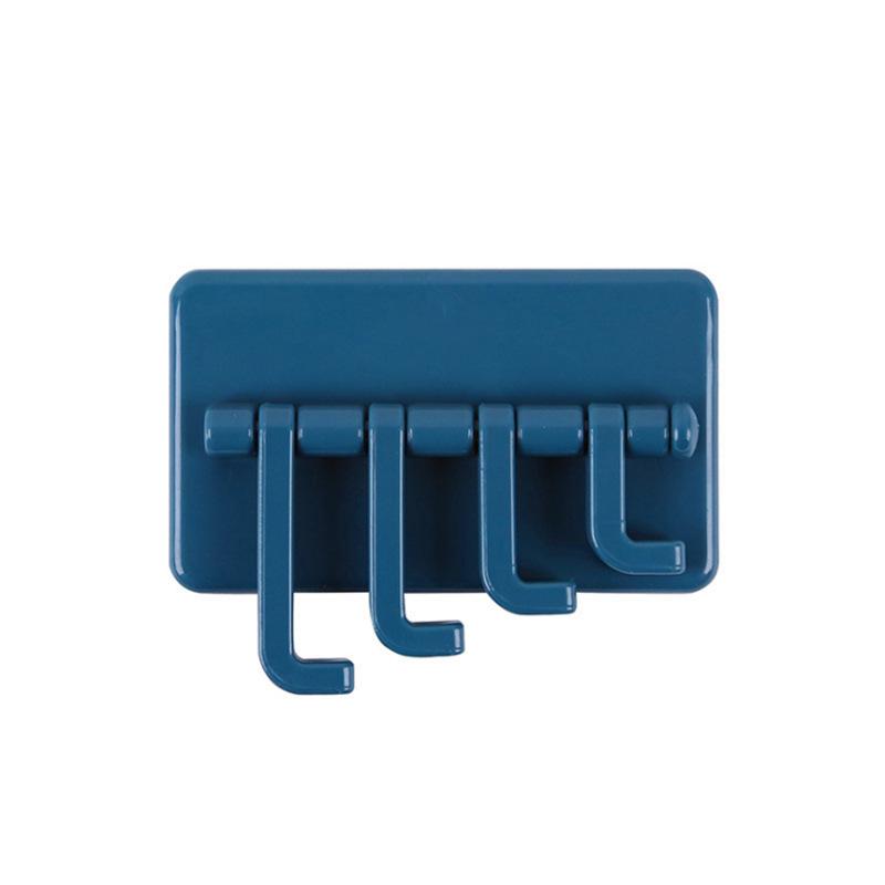 Creative Organizer Wall Mounted Adhesive Four Hook Set for Kitchen, Bathroom and Bedroom