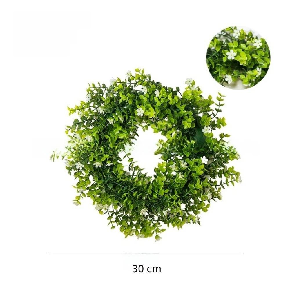 

New Plastic Artificial Violet Wreath Colorful Eucalyptus Artificial Floral Garland Cottage Wall Hanging Door Wreath Home Decor зелёный