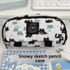 Hello Kitty Capybara Pen Case With Flip Cover Design For Students And Office Use