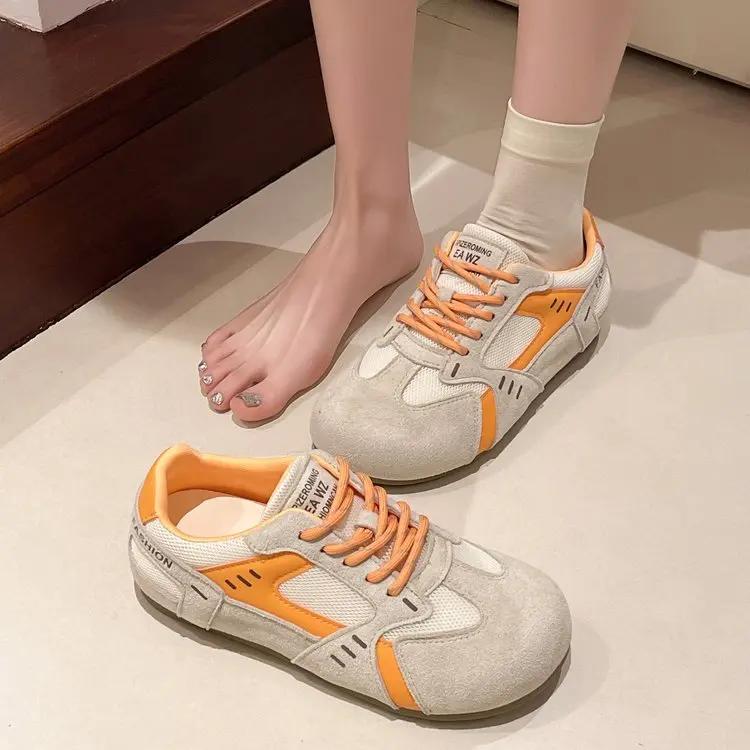 Fashion 2025 Female Early Spring New Internal Increase Puff Big Head Leisure All-match Sports Female Board Shoes