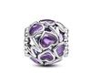 925 Silver Exquisite Hollowed-out Circular Flowers Bee Charm Pendant Suitable For Bracelet DIY Fashion Jewelry