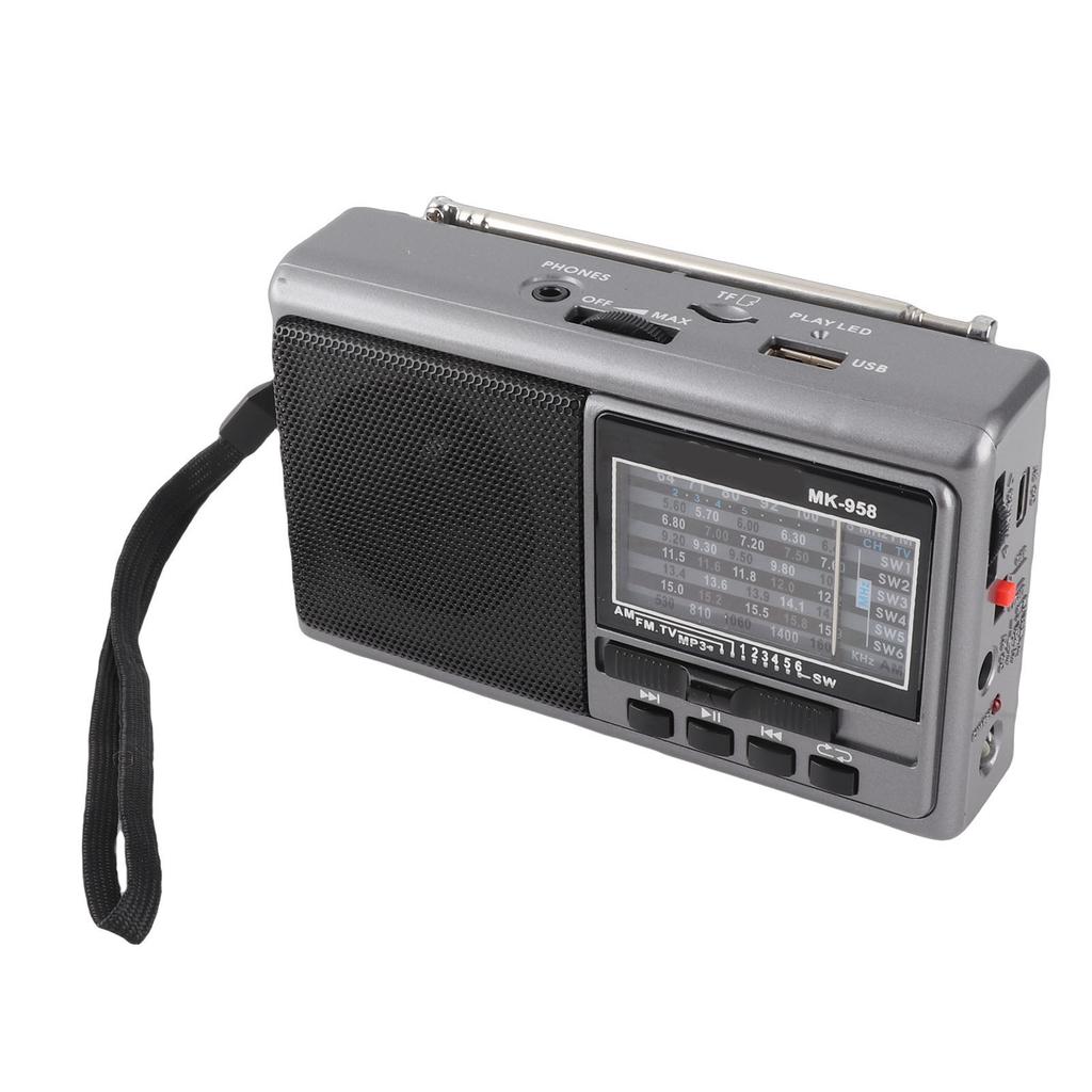 Portable Radio Battery Operated FM SW AM Full Band Receiver Radio with Retractable Antennae for Emergency Outdoor