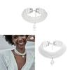 Baroque Pearl Necklace For Women Handmade Multilayer Geometric Design With Elegant Style
