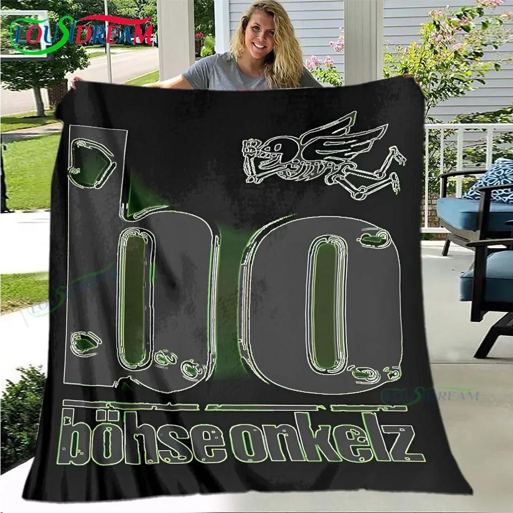Germany Bohse Onkelz Blanket,Flannel Throw Blanket for Home Bedroom Bed Sofa Picnic Office Hiking Leisure Nap Birthday Gift