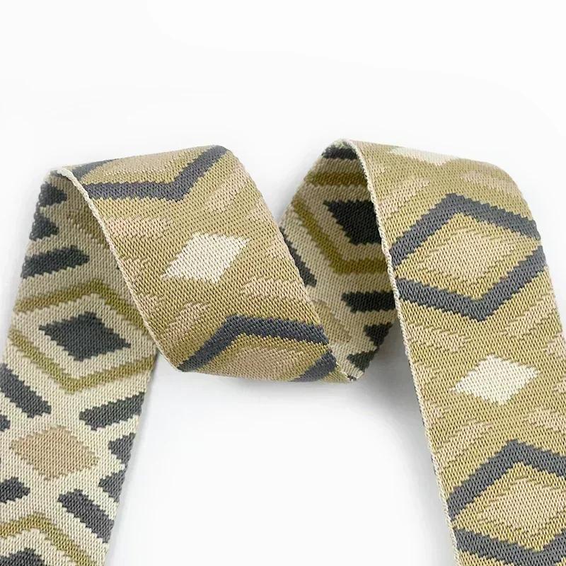 1-10M Meetee 50mm Polyester Webbing Tapes for Backpack Jacquard Bag Strap Ribbon Clothes Decor Bands DIY Sewing Accessories