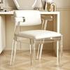 Transparent chair, crystal acrylic, modern light luxury backrest, internet famous makeup, simple Nordic white home dining chair