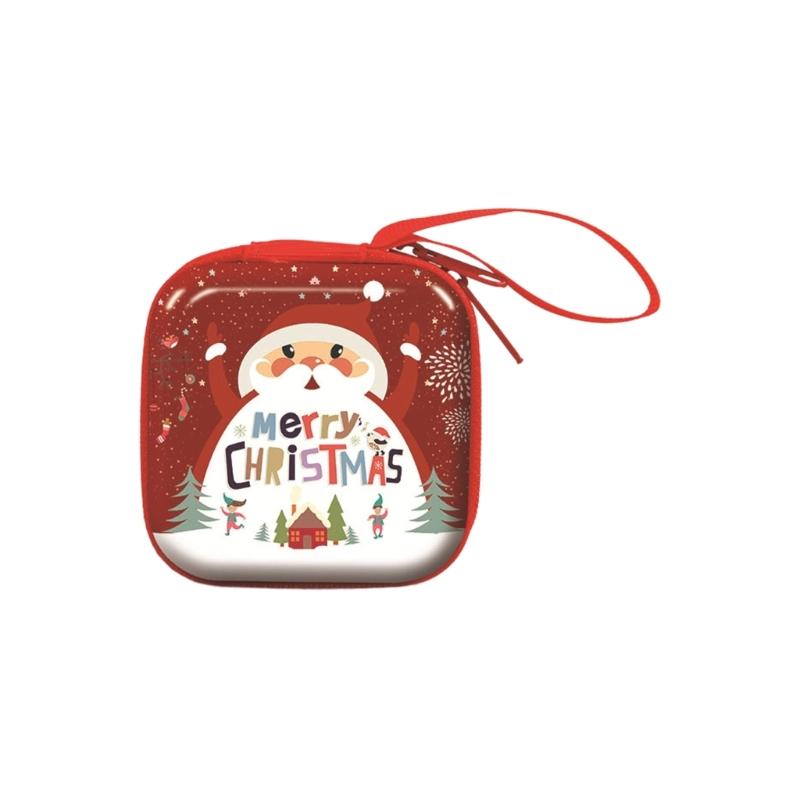 Holiday Themed Kids Tin Coin Holder Portable Pocket Organizers Cartoon Character Gift For Children Christmas Party Favor
