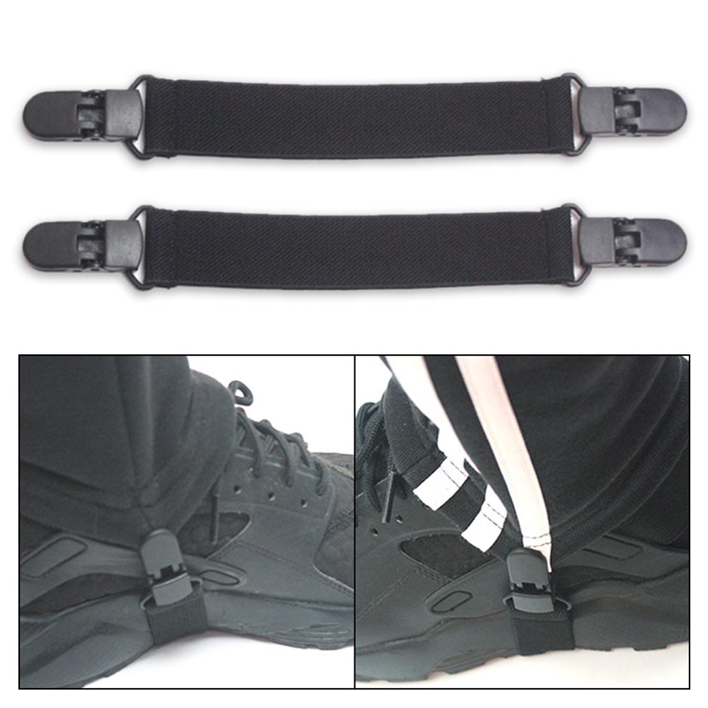 Puntos Car 2Pcs Motorcycle Bike Stirrup Pants Clips Leg Boot Elastic Adjustable Straps