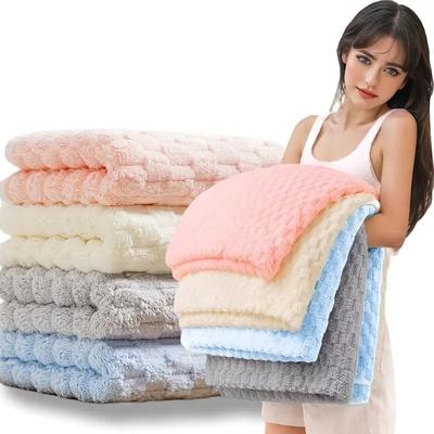 Fleece Bath Towels Absorbent Waffle Weave Bath Towels - Soft, Quick-Dry, Coral Fleece Bath Towels for Spa, Gym, and Home Us