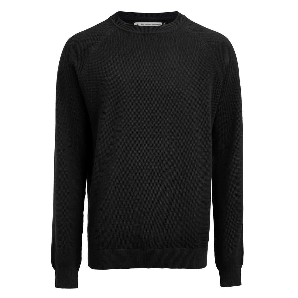 James Harvest Mens Ashland Knitted Raglan Sweatshirt