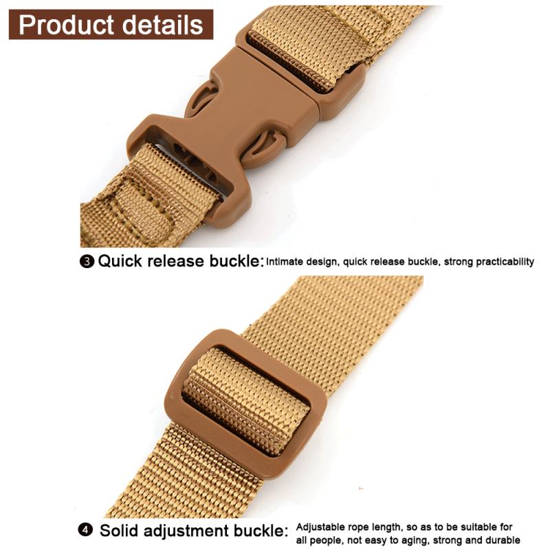 Outdoor Single Point Gun Sling Nylon Schultergurt Gewehr Seil Gürtel mit Metallschnalle taktische Ausrüstung