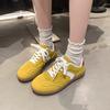 Summer New German Training Shoes Women's Flat-bottomed Lace-up Color Matching Single Shoes Women's Fashion Round Head Sports Flat Baseplate Shoes