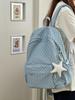 Schoolbag Korean version ins Cute Star Backpack Women's Large Capacity College Style Student School Bag Fashion Versatile Casual Backpack