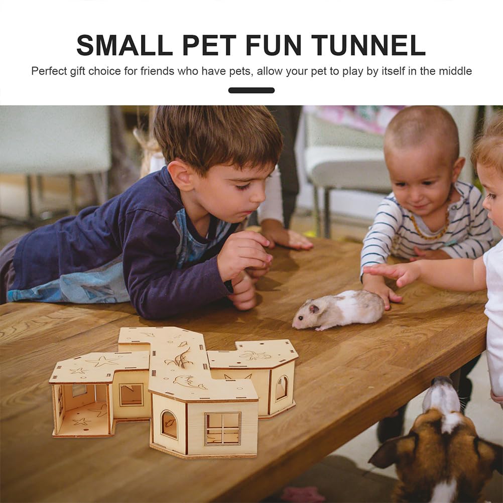 POPETPOP 2-Piece Hamster Tunnel Toy, Hamster Tube Toy, Hideout, Maze, Cage