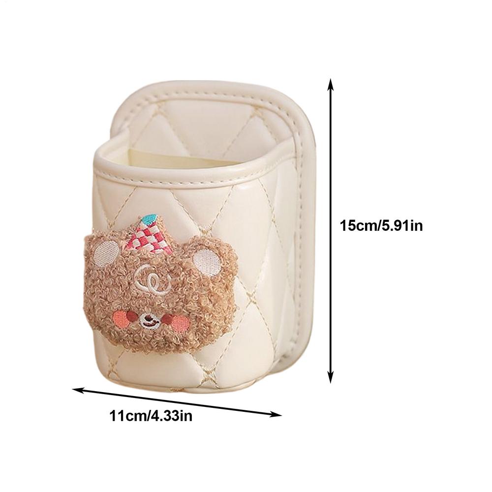 Leather Car Cup Holder Car Door Storage Box Clip on Interior Accessories Multi-Functional Automotive Interior Seat Cup Holder