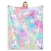 Einhorn Flanelldecke Überwurf für Mädchen und Jungen Weiche Warme Babydecke für Bett Sofa Geburtstag Weihnachtsgeschenk