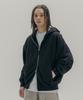 Psshopper Small Logo Washed Zip-Up Hoodie [Black]