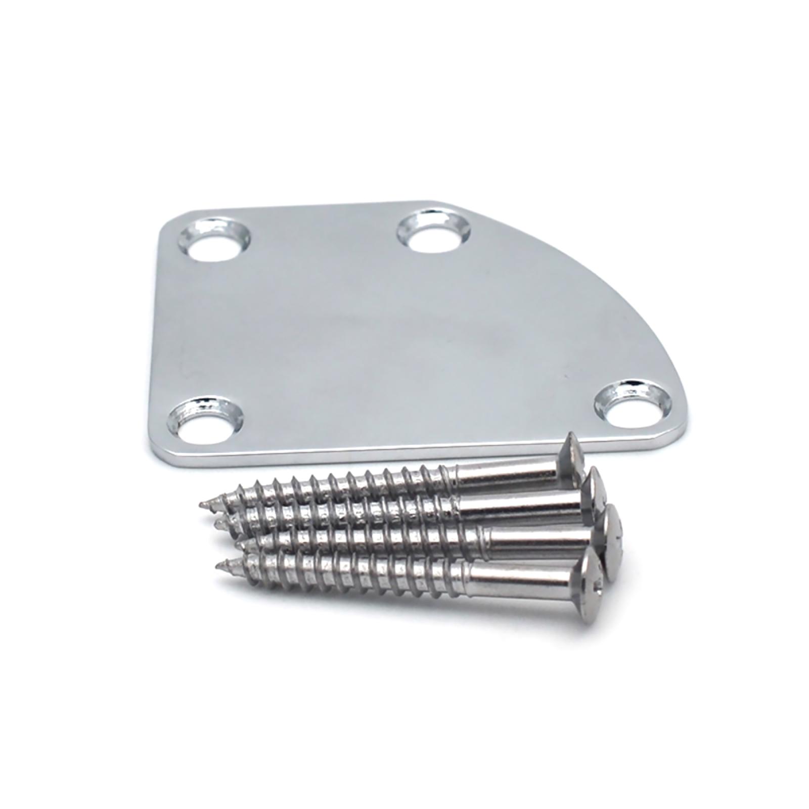 Modified 4-hole Electric Guitar Neck Plate Neck Plate Semi Round Neck Joint Back Mounting Plate Guitar Repair Accessories United States
