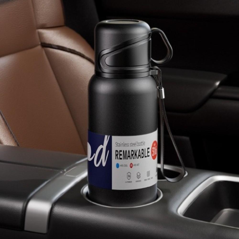 316 Stainless Steel Double-Cover Thermos Cup Large Capacity Insulated Cup  Men Women