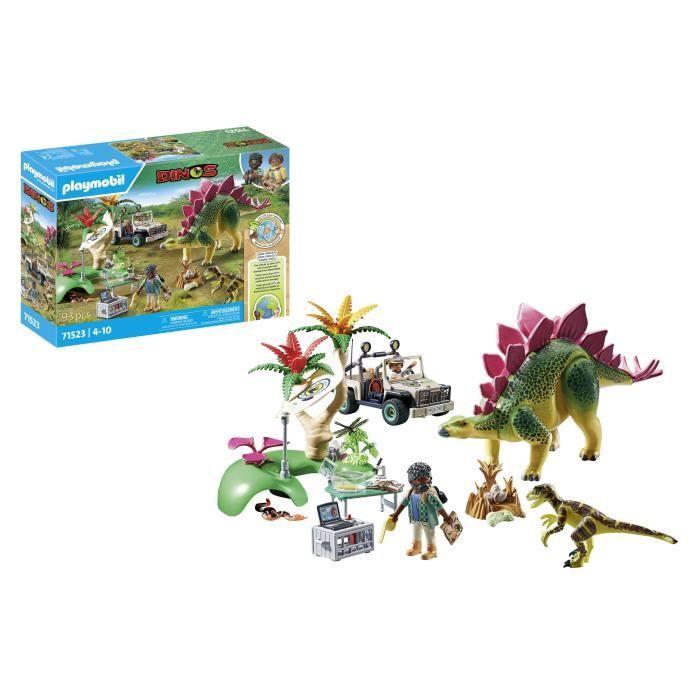 Playmobil 71523 campement des explorateurs dinosaures, dinos, 93 pièces, dès 4 ans