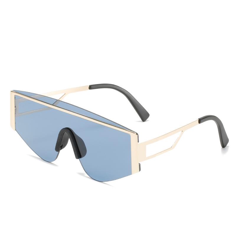 Ocean Square Integrated Sunglasses, Metal Large Frame Sunglasses, Sunglasses For Women