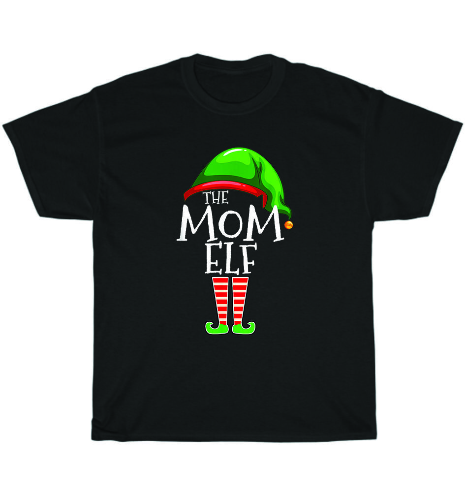 

The Mom Elf Family Matching Group Christmas Gift Mommy Holiday T-Shirt Unisex M