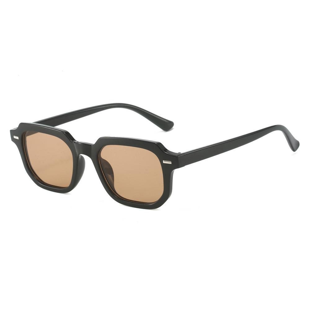Men's Fashion Glasses New Trendy Square Frame Retro Rivet Y2K Music Festival Cool Street Style Decoration Suitable for Daily