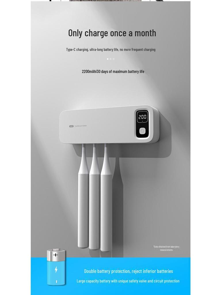 Intelligent UV Tandborststerilisator med Plug-Free Förvaring & Snabb Lufttorkningshållare
